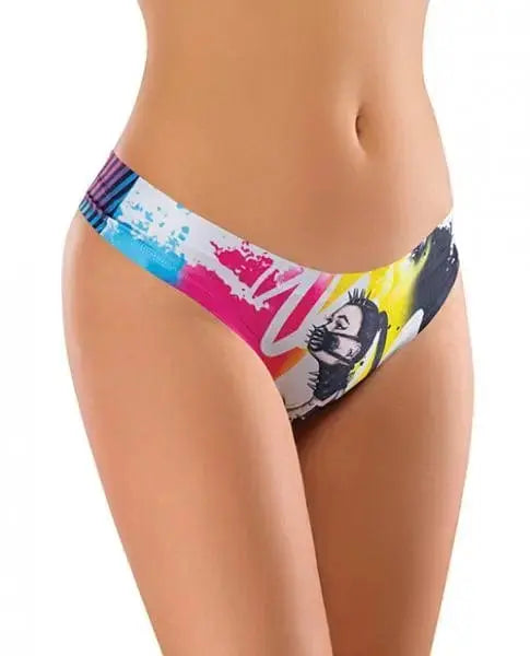 womens lingerie Mememe Cabal Margot Printed Thong Lg                 3461324182488 Mememe Mememe Cabal Margot Printed Thong Lg                 