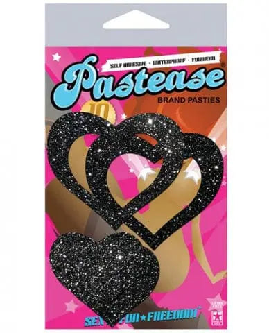 womens lingerie Pastease Glitter Peek A Boob Hearts Pasties Black Pastease Brand Pasties Pastease Glitter Peek A Boob Hearts Pasties Black - Hugz and Kizzez