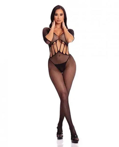 womens lingerie Pink Lipstick Amplify Crotchless Bodystocking Black O/s Pink Lipstick Pink Lipstick Amplify Crotchless Bodystocking Black O/s - Hugz and 