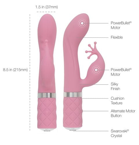 Pillow Talk Kinky Clitoral W/ Swarovski Crystal Pink