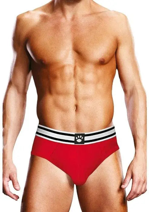 mens clothing Prowler Red/white Open Brief Lg Prowler Prowler Red/white Open Brief Lg - Hugz and Kizzez