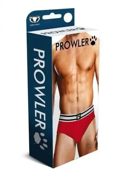 mens clothing Prowler Red/white Open Brief Lg Prowler Prowler Red/white Open Brief Lg - Hugz and Kizzez