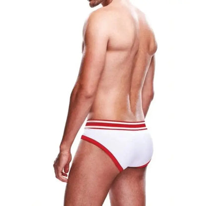 mens underwear Prowler Brief White Red Prowler Prowler Brief White Red - Hugz and Kizzez