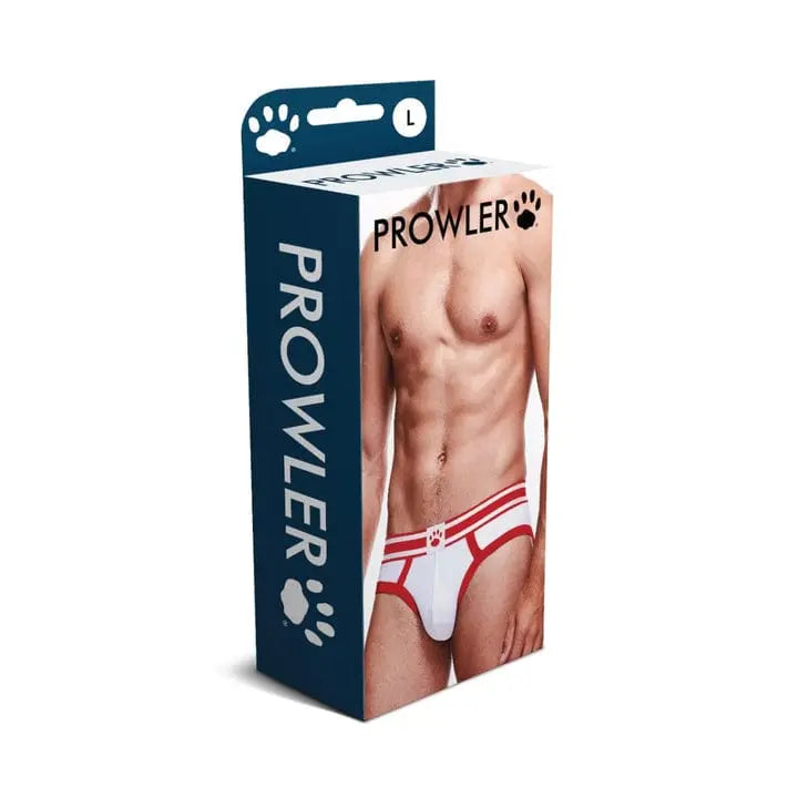 mens underwear Prowler Brief White Red Prowler Prowler Brief White Red - Hugz and Kizzez