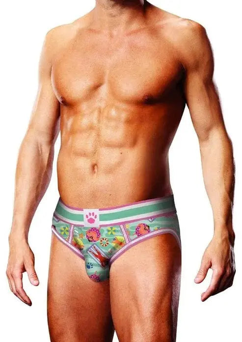 mens underwear Prowler Swimming Backless Brief Green Pink Prowler Prowler Swimming Backless Brief Green Pink - Hugz and Kizzez