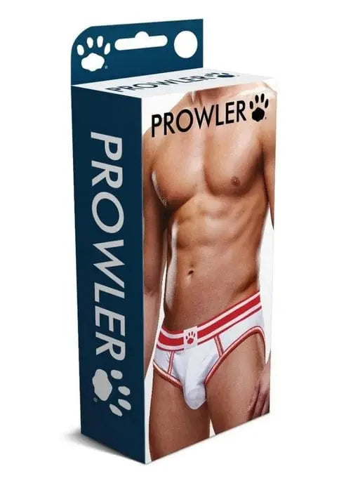 mens underwear Prowler White Red Open Brief Prowler Prowler White Red Open Brief - Hugz and Kizzez