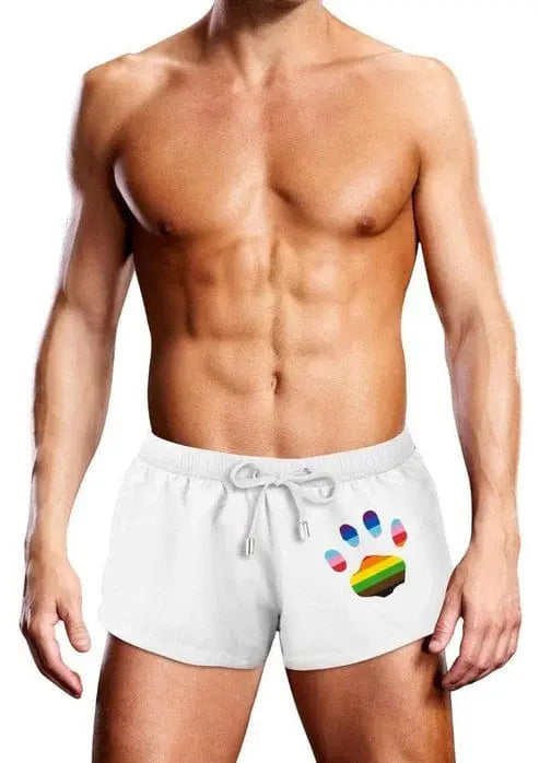 swim trunks Prowler Swim Trunk White Oversized Paw White Prowler Prowler Swim Trunk White Oversized Paw White | Hugz and Kizzez