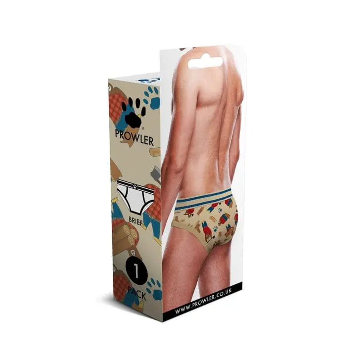 Underwear Prowler Lumberbear Brief Beige Blue Prowler Prowler Lumberbear Brief Beige Blue - Hugz and Kizzez