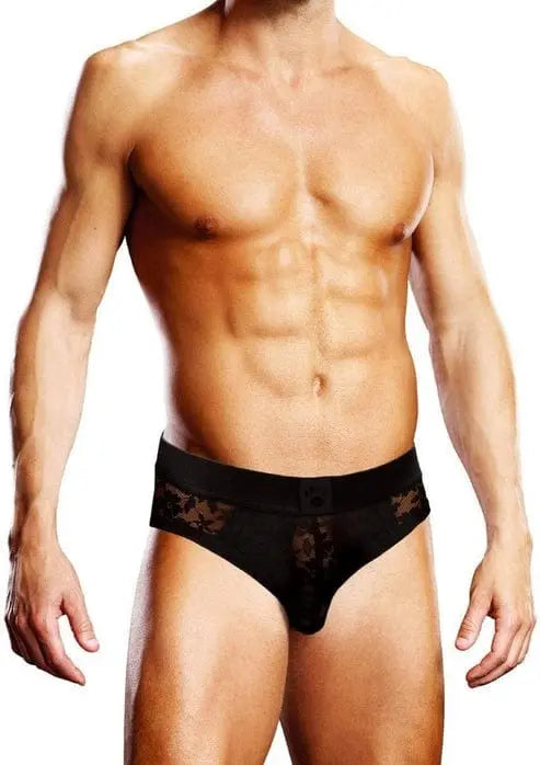 Underwear SMALL Prowler Black Lace Open Brief Prowler Prowler Black Lace Open Brief  - Hugz and Kizzez