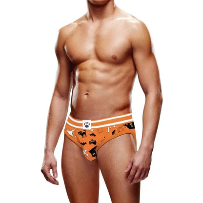 Underwear XS Prowler Halloween Brief Orange White Prowler Prowler Halloween Brief Orange White - Hugz and Kizzez