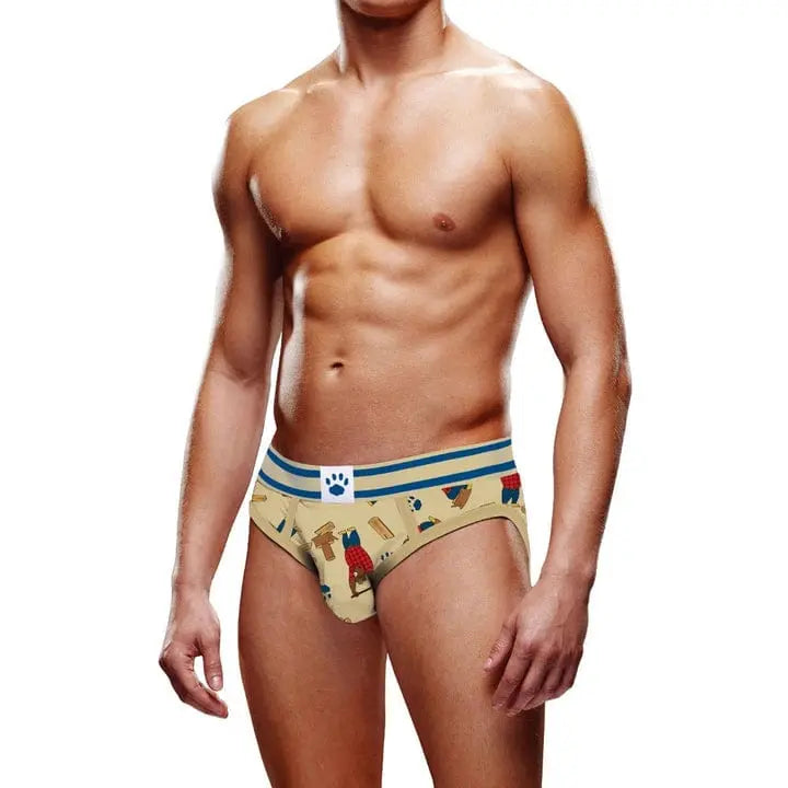 Underwear XS Prowler Lumberbear Brief Beige Blue Prowler Prowler Lumberbear Brief Beige Blue - Hugz and Kizzez