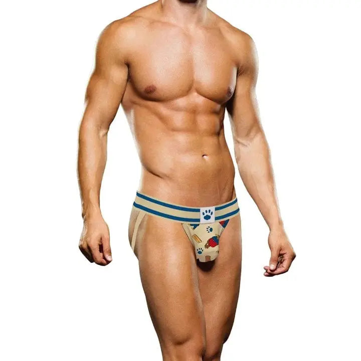 Underwear XS Prowler Lumberbear Jock Strap Beige Blue Prowler Prowler Lumberbear Jock Strap Beige Blue - Hugz and Kizzez