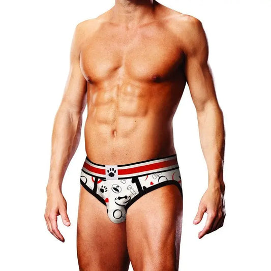 Underwear XS Prowler Puppie Print Brief Black Red Prowler Prowler Puppie Print Brief Black Red - Hugz and Kizzez