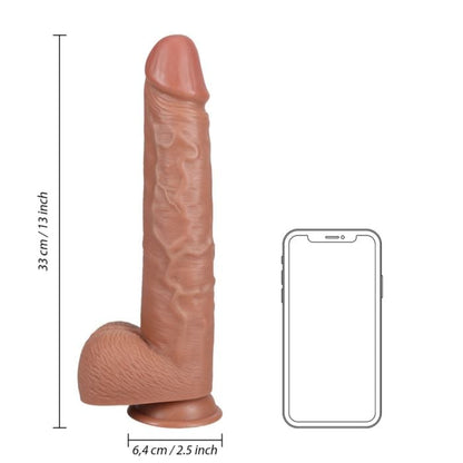 Realrock Extra Long 13 In. Dildo With Balls Tan