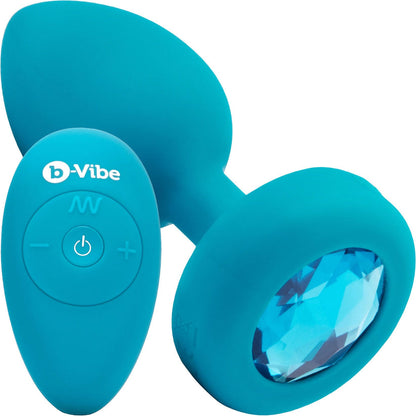 B-vibe Vibrating Jewels - Remote Control - Rechargeable - Aquamarine (s/m)